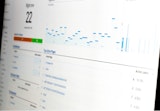 A close up view of an analytics screen.